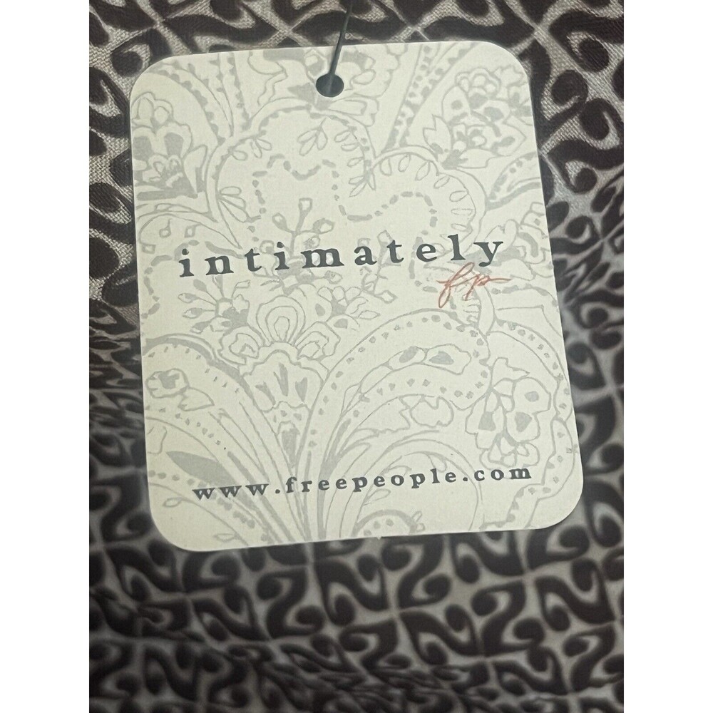 NWT - FREE PEOPLE X INTIMATELY Women's 'DAY TO NIGHT' Brown Motif SLIPDRESS S - Picture 6 of 10